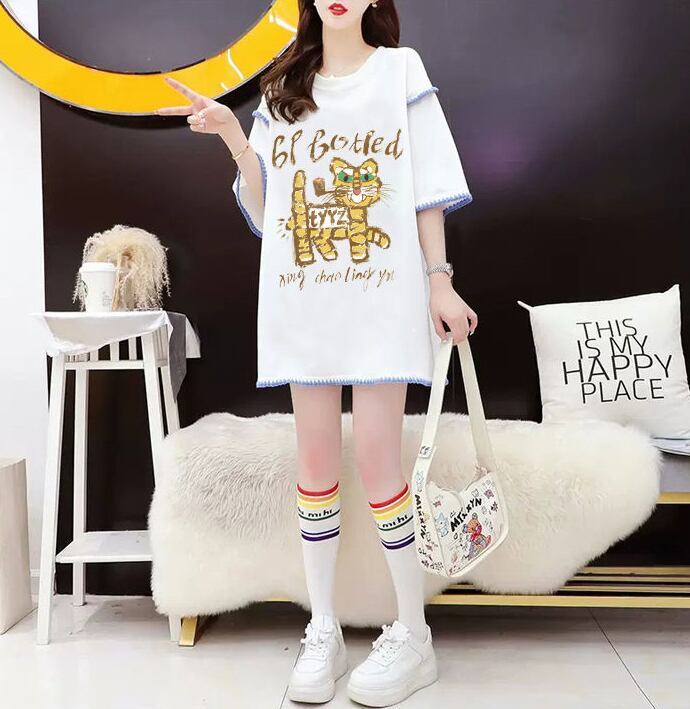 売り切れ必至 カジュアル アバンギャルド プリント全2色 半袖Tシャツ カットソー <S-8561>