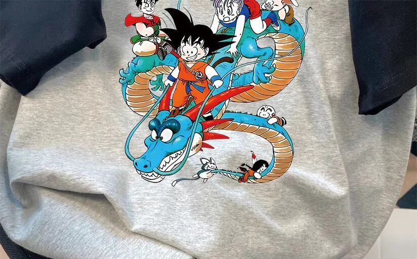 絶対流行 プリント カジュアル 切り替え 半袖Tシャツ 全2色<S-6680>