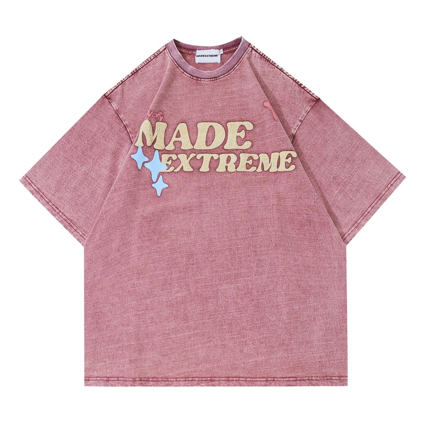 ストリートトレンドのレターファンプリント半袖Tシャツ<S-2906>