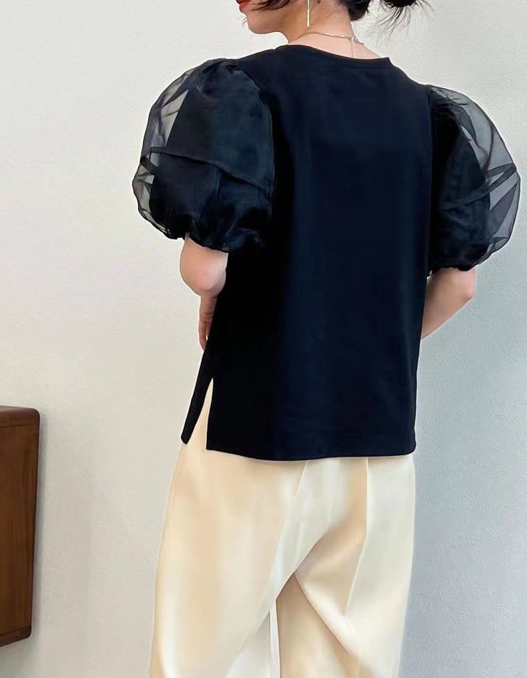 美人度アップ 早い者勝ち 大人可愛い カジュアル 共2色 Tシャツ<S-12140>