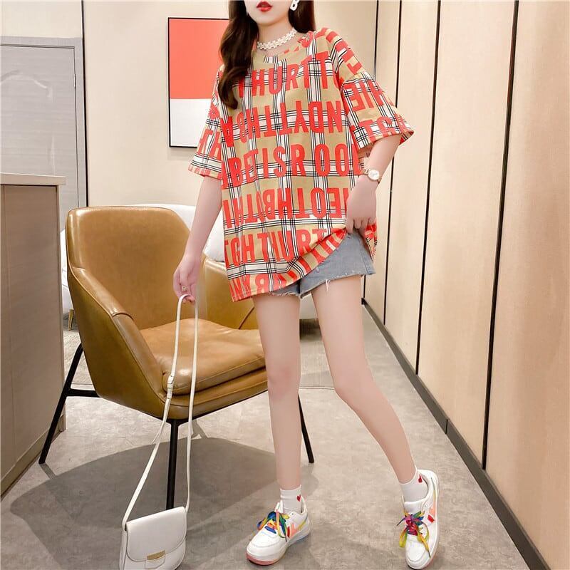 ゆったり感アップ プリント 美感いっぱい Tシャツ カットソー<S-3337>