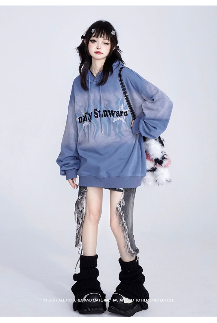 元気いっぱい 2色選択 タイドファッション快適である 男女兼用 パーカー<S-10187>