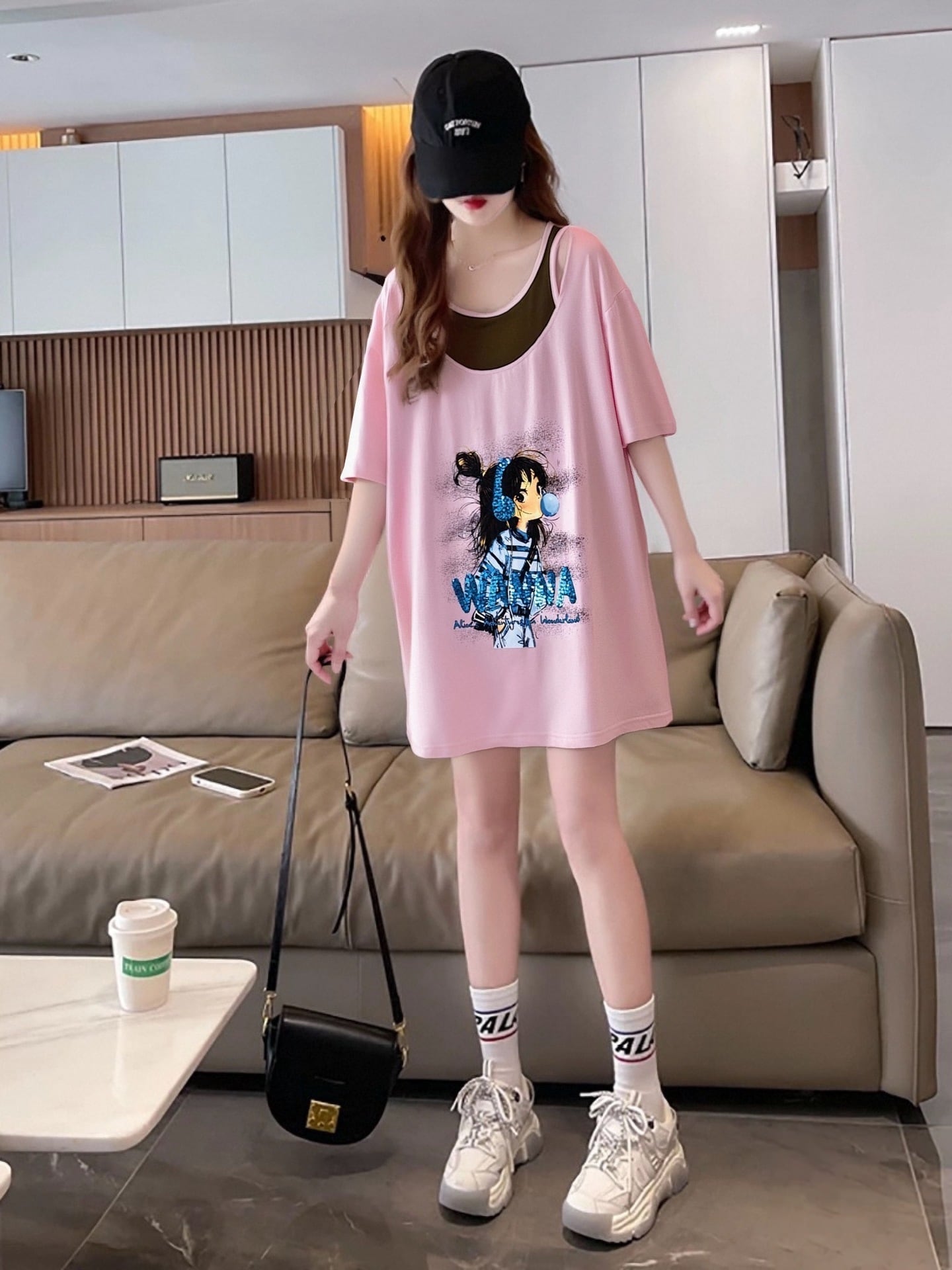 キュート 美人度アップ おすすめ 好感度UP カジュアル 全4色 半袖 Tシャツ <S-11157>
