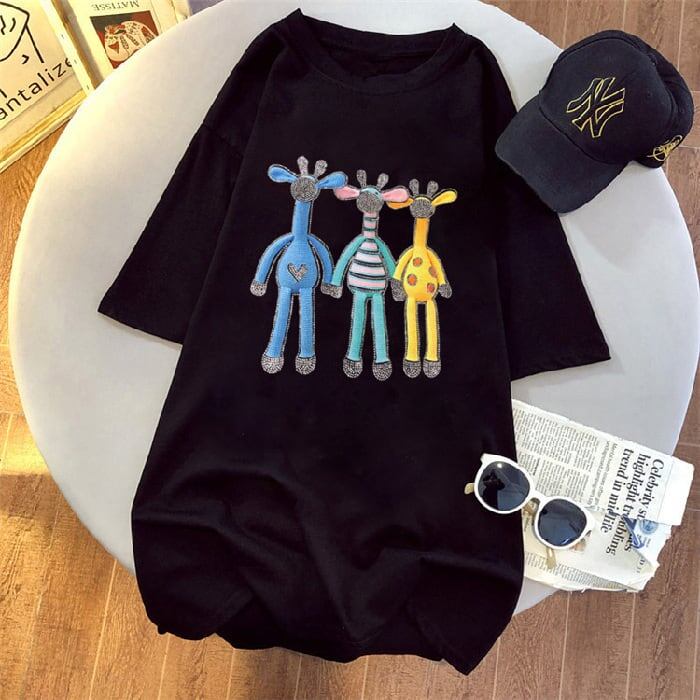 活躍する優秀アイテム ホットダイヤモンド 高見えデザイン 全2色 半袖Tシャツ<S-9250>