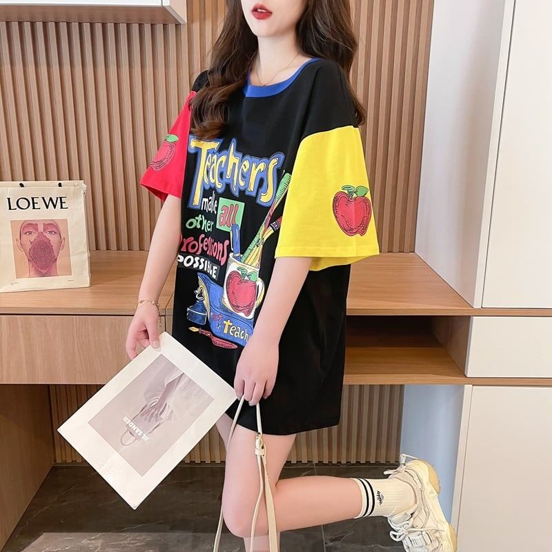 【半額!期間限定!!】カジュアル ルーズ キュート Tシャツ<S-6611>