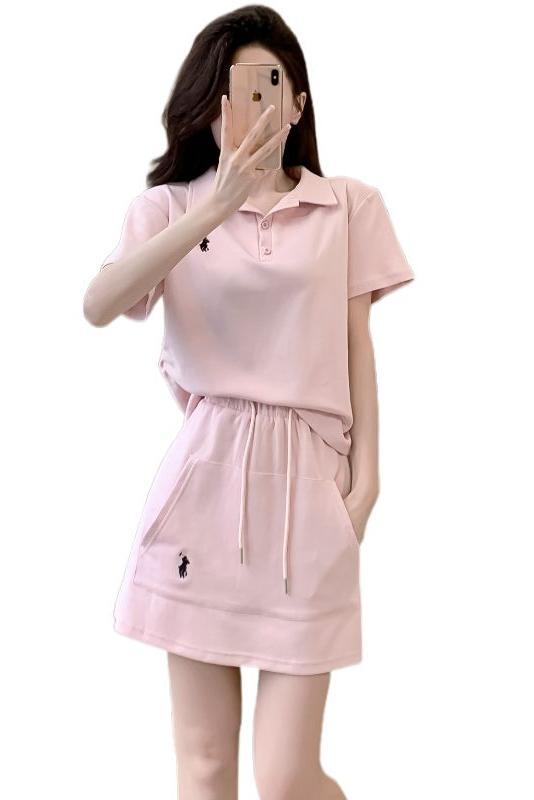 大好評 カジュアル 売り切れ必至 半袖 Tシャツ+ 短いスカート セットアップ <S-8967>