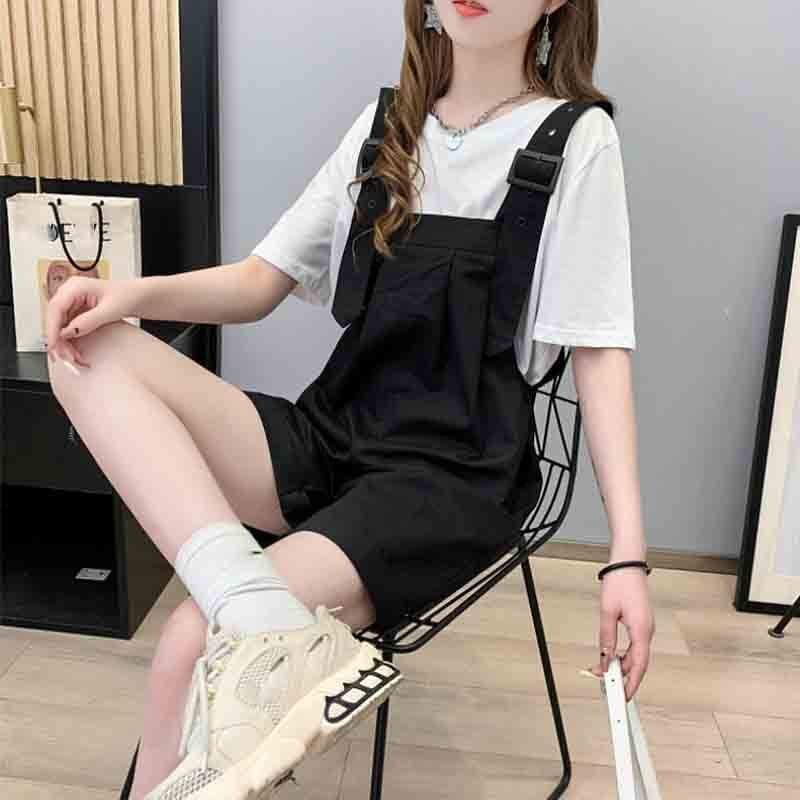 スタイリッシュ 切り替え 好感度満載 ブラウス+サロペット セットアップ<S-3123>