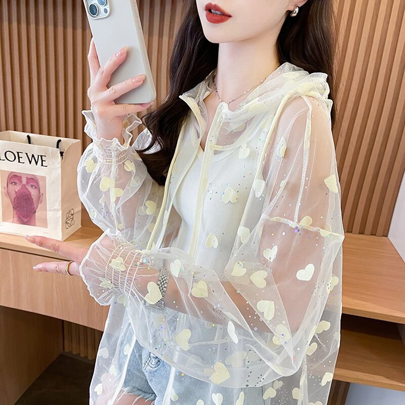 女子マスト 売れ切れ必至 着?せ シンプル 透け感 シャツ <S-11921>