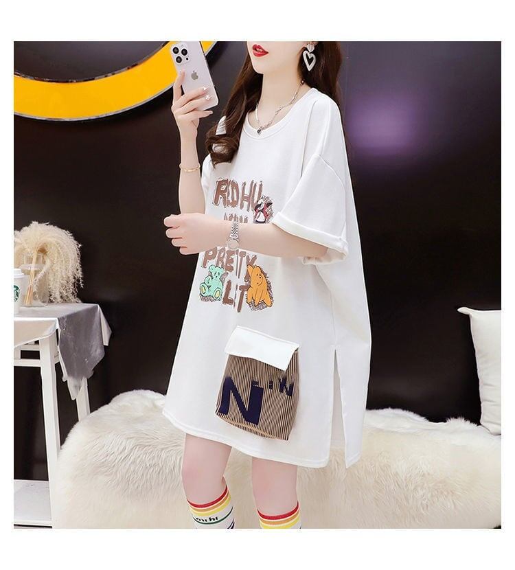 ウエスタン風立体ポケット付き半袖Tシャツ<S-2966>