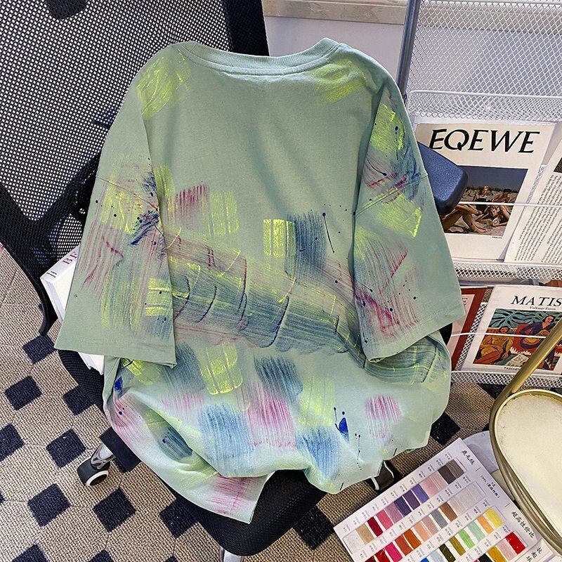 超人気商品 特別デザイン 個性派 絞り染め 半袖 Tシャツ <S-8661>