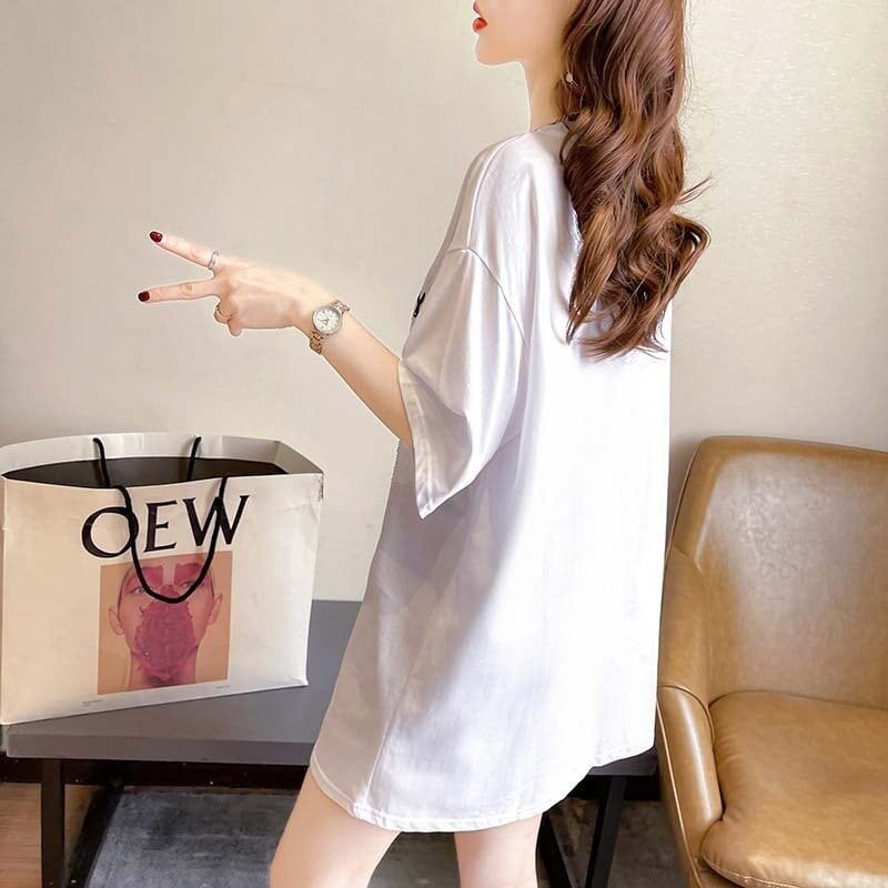 オシャレ度満点 プリント 今季大好評 Tシャツ カットソー トップス<S-3281>