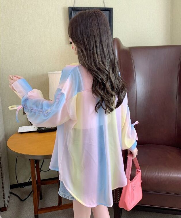 超人気 真夏も快適 上質 程よい甘さで品良く纏える スウィート シャツ<S-9058>