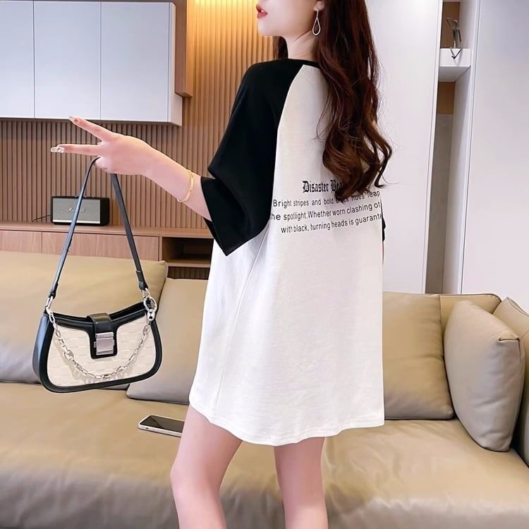 好感度UP可愛いハート プリントTシャツ &アルファベットロング <S-2833>