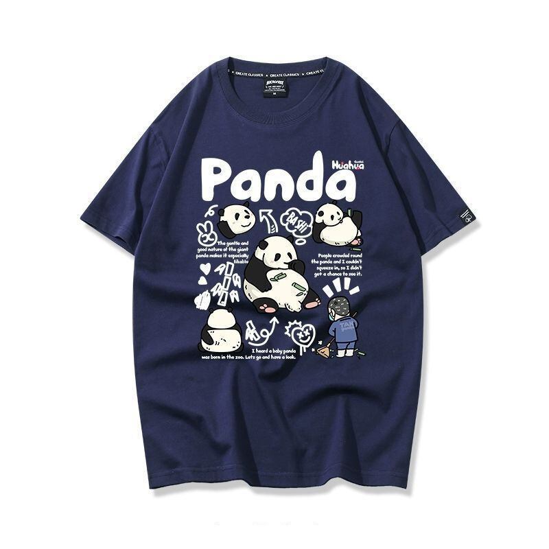 売り切れ必至 カジュアル ファッション感満々 アバンギャルド プリント カップル 全7色 半袖 Tシャツ <S-9320>