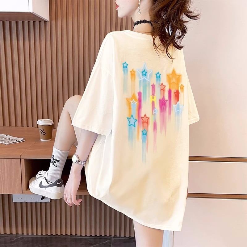 絶対可愛い &落書きTシャツ アルファベット ゆったり 3色<S-2831>