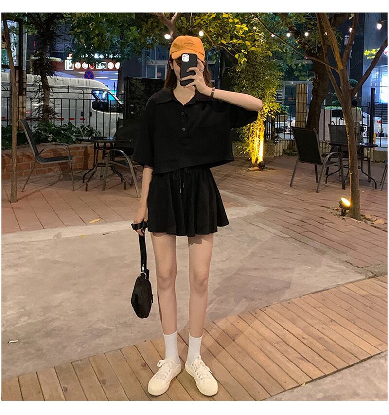 好感度UP ファッション 今季マストバイ 個性派 半袖Tシャツⅹパンツセット<S-11569>