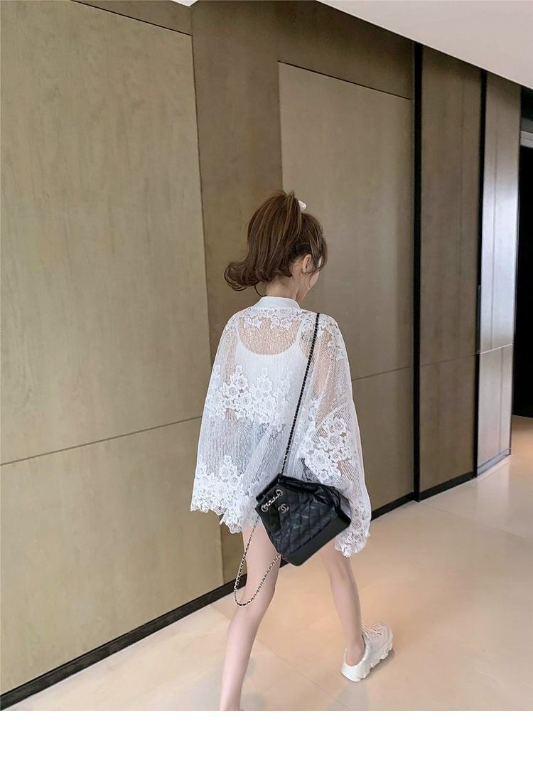 売り切れ必至 UVカット夏 スウィート 長袖 薄手 透け感 日焼け止め ゆったり シャツ<S-4990>