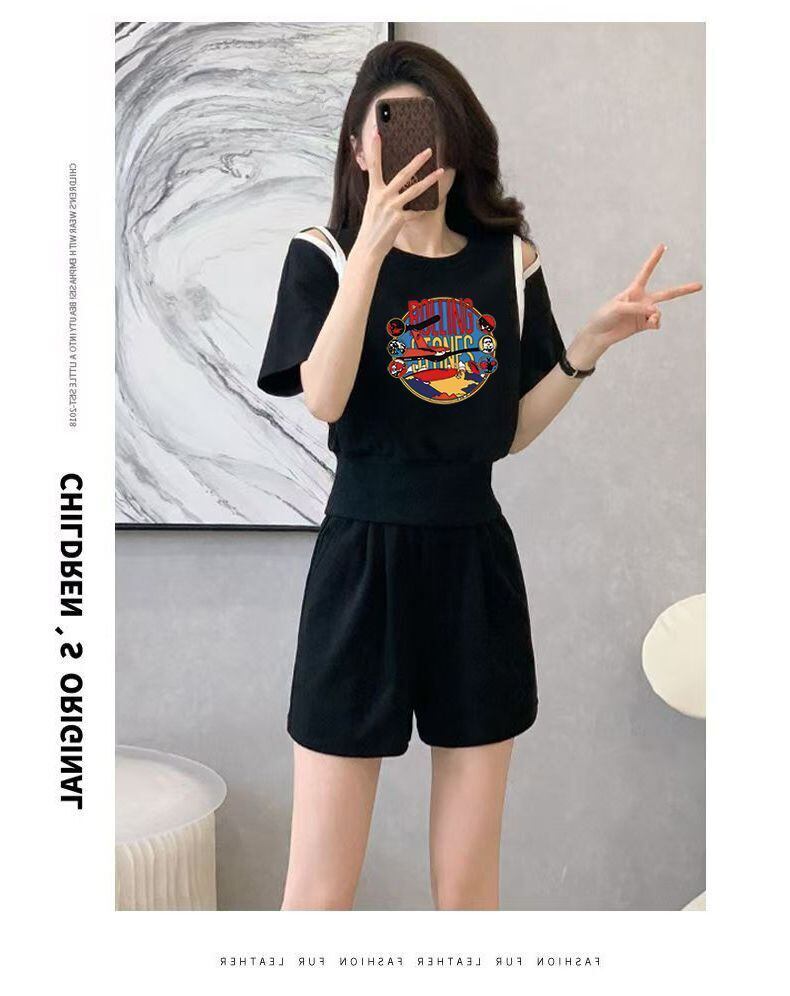 大人可愛い カジュアル 夏に嬉しい機能付き 半袖Tシャツⅹパンツセット全4色<S-11194>