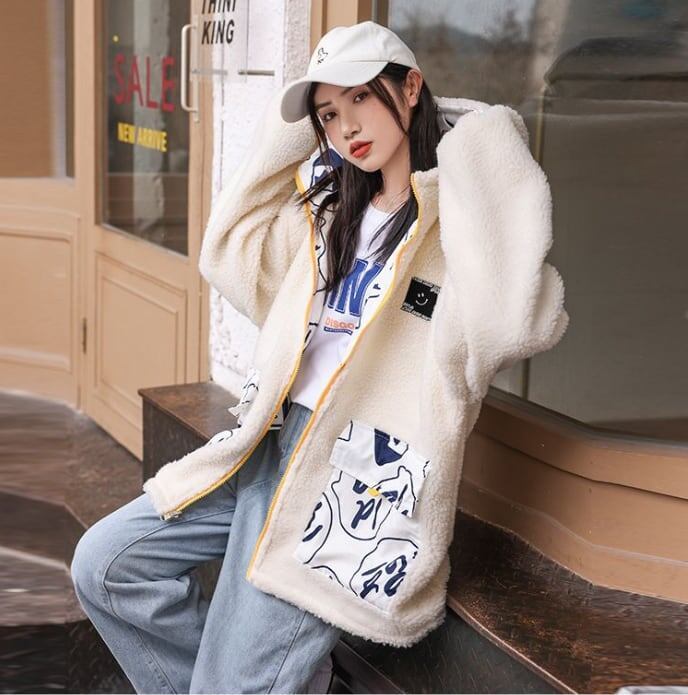 【リバーシブル】大好評 ラムスキン ファッション コート<S-5625>