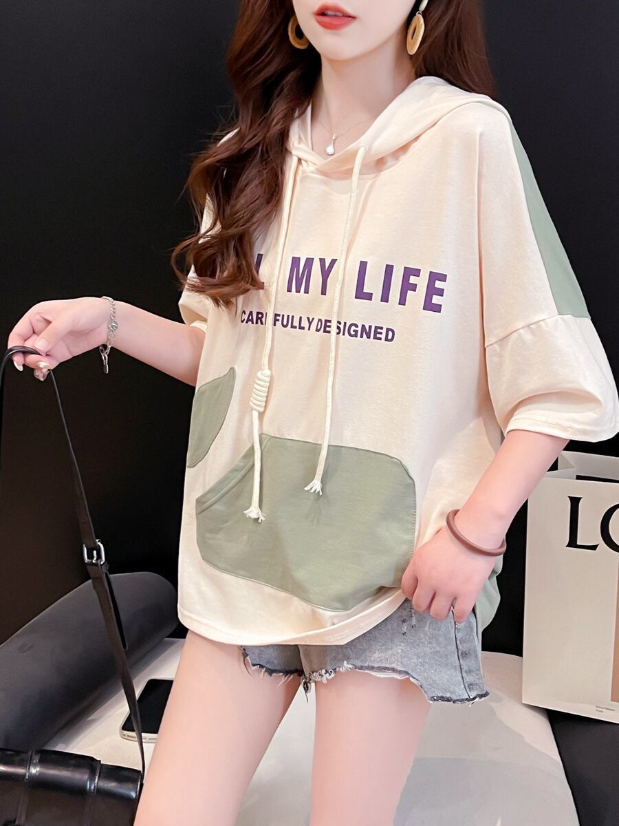 好感度UP 早い者勝ち 絶対流行 カジュアル 2色選択 Tシャツ<S-11678>
