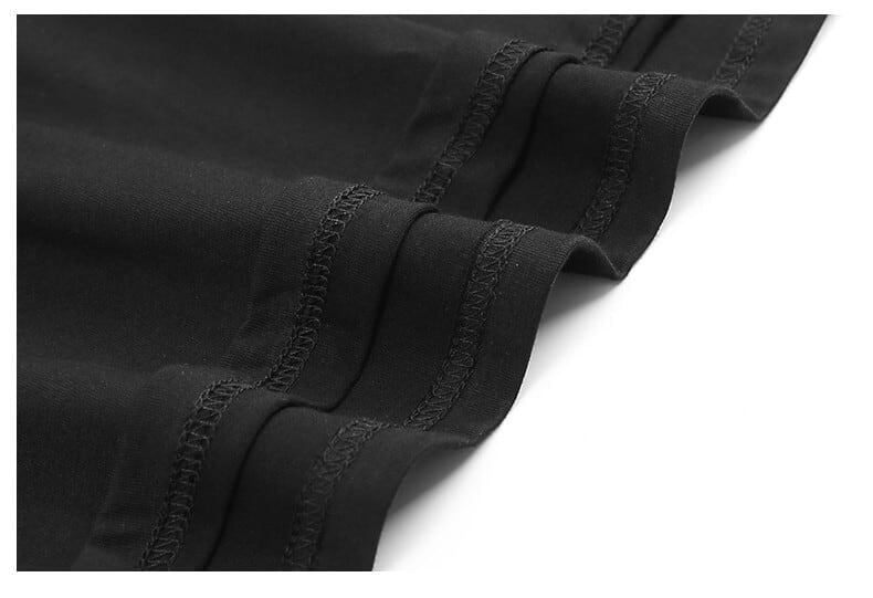 レースステッチアイスシルクニットルーズラビットプリント半袖Tシャツ<S-5038>