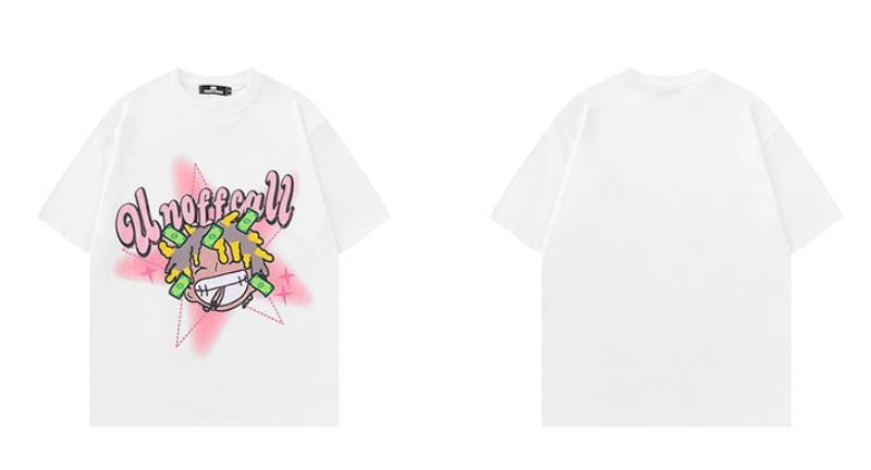 プリント ゆったり 半袖 Tシャツ <S-13132>