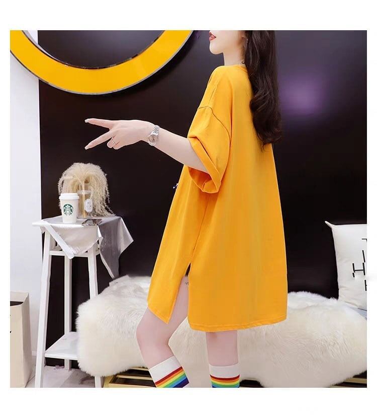 元気いっぱい プリントTシャツ ロング 半袖 <S-2840>
