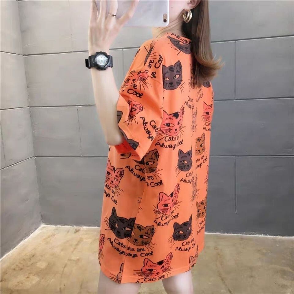 話題沸騰中 ロング丈 ゆったり 切り替え 2色半袖Tシャツ<S-8132>