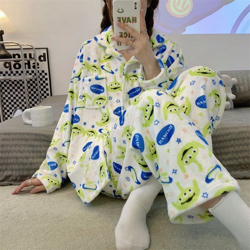 優しい雰囲気 パジャマ トップス+パンツセット <S-6012>