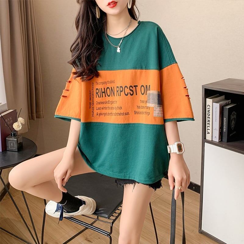オシャレ度満点 3色選択可 美感いっぱい Tシャツ カットソー<S-3042>