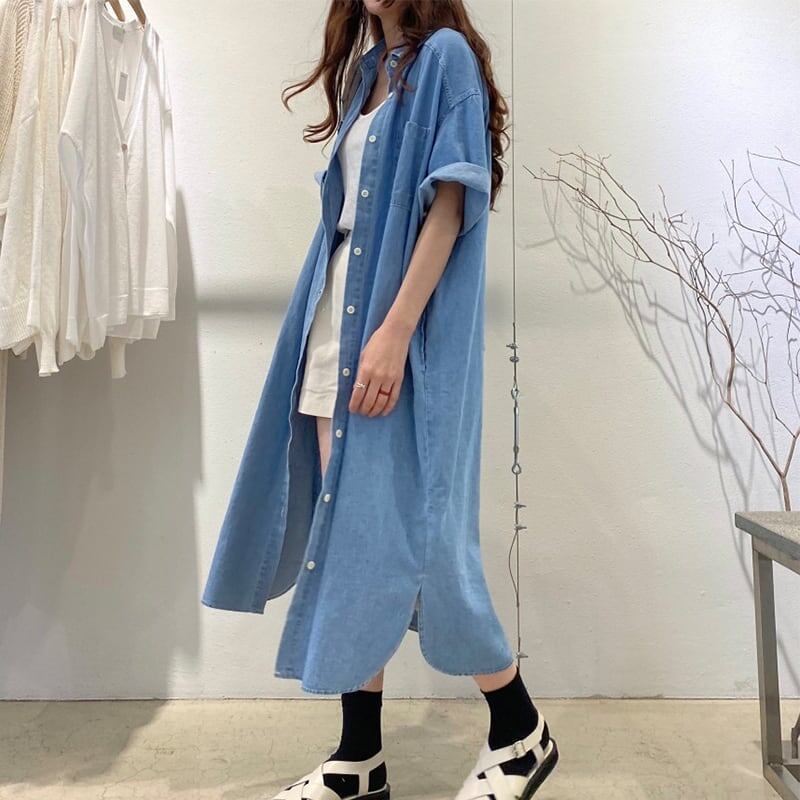 レトロ ルーズ オシャレ度満点 切り替え ワンピース<S-3286>