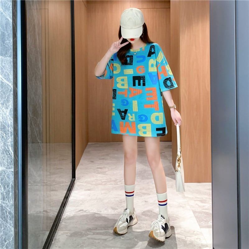 カジュアル 3色選択可 好感度満載 プリント Tシャツ カットソー<S-3323>