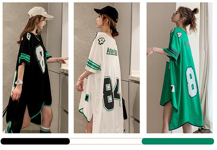 【半額!期間限定!!】新しいフロントショートバックロングオールマッチスポーツスタイルデジタルプリント半袖Tシャツ<S-2941>