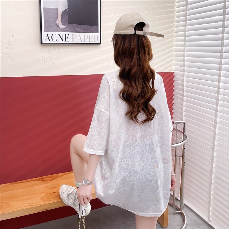 話題沸騰中 ファッション 個性派 プリント 全3色 半袖Tシャツ<S-8508>