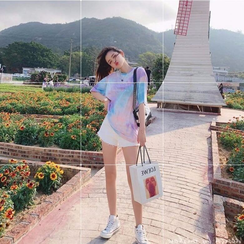 夏らしいタイダイグラデーションルーズ半袖Tシャツ<isf-2961>