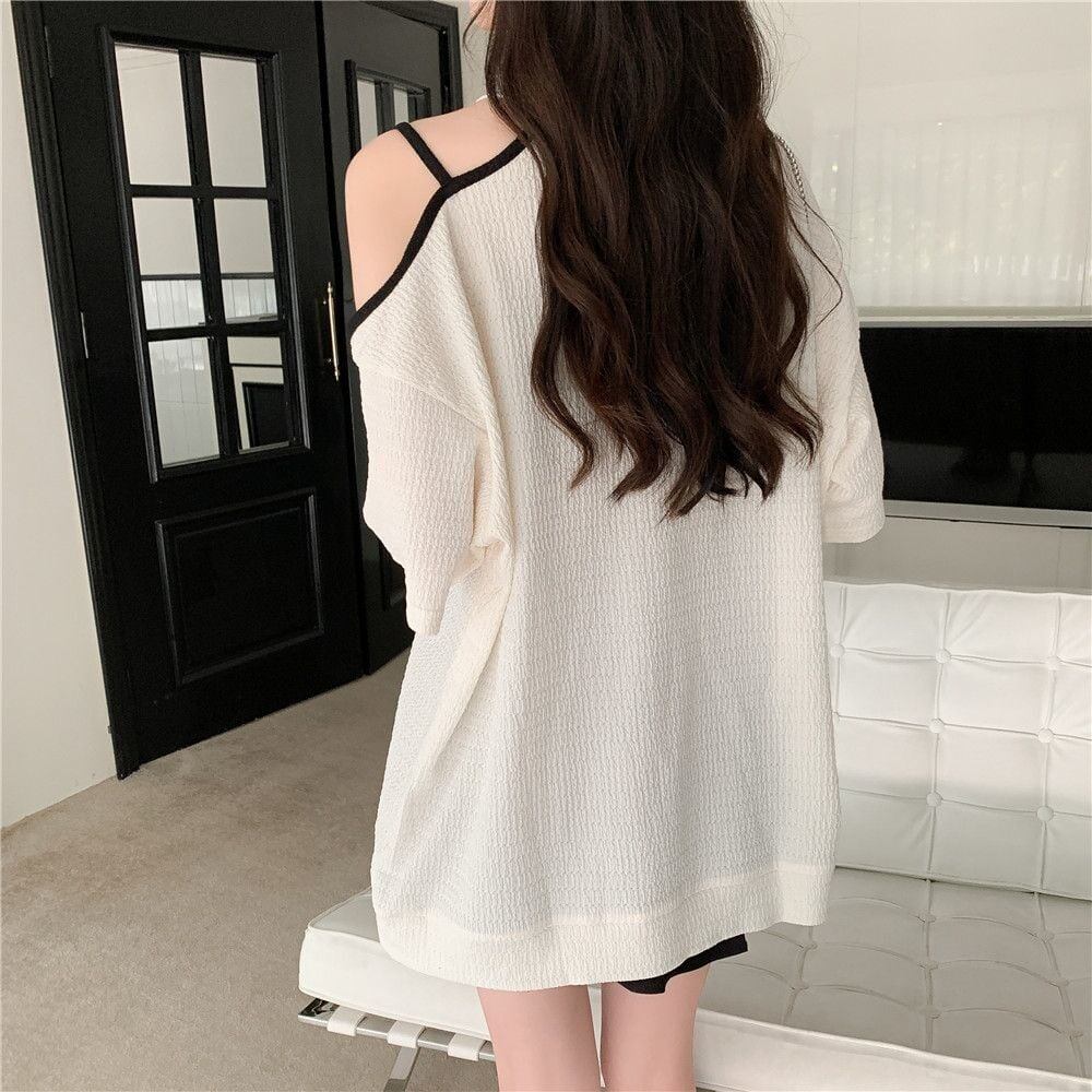超人気商品 オフショルダー ファッション Tシャツ <S-8667>