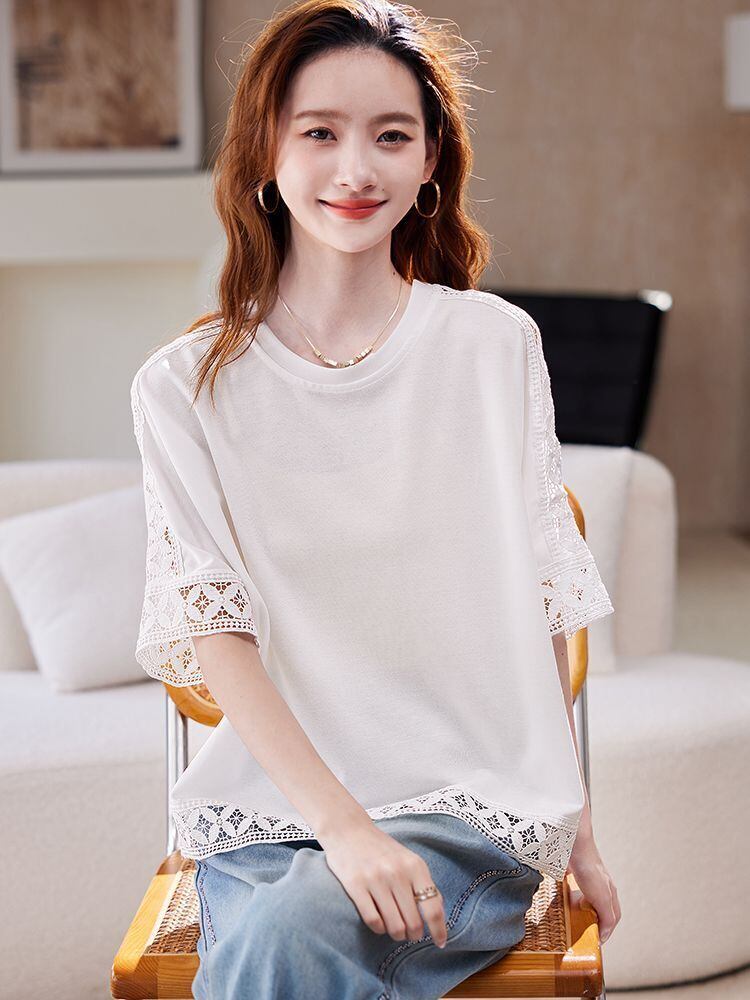 大人可愛い 定番シンプル カジュアル 海外トレンド 好感度UP 半袖 Tシャツ <S-11385>