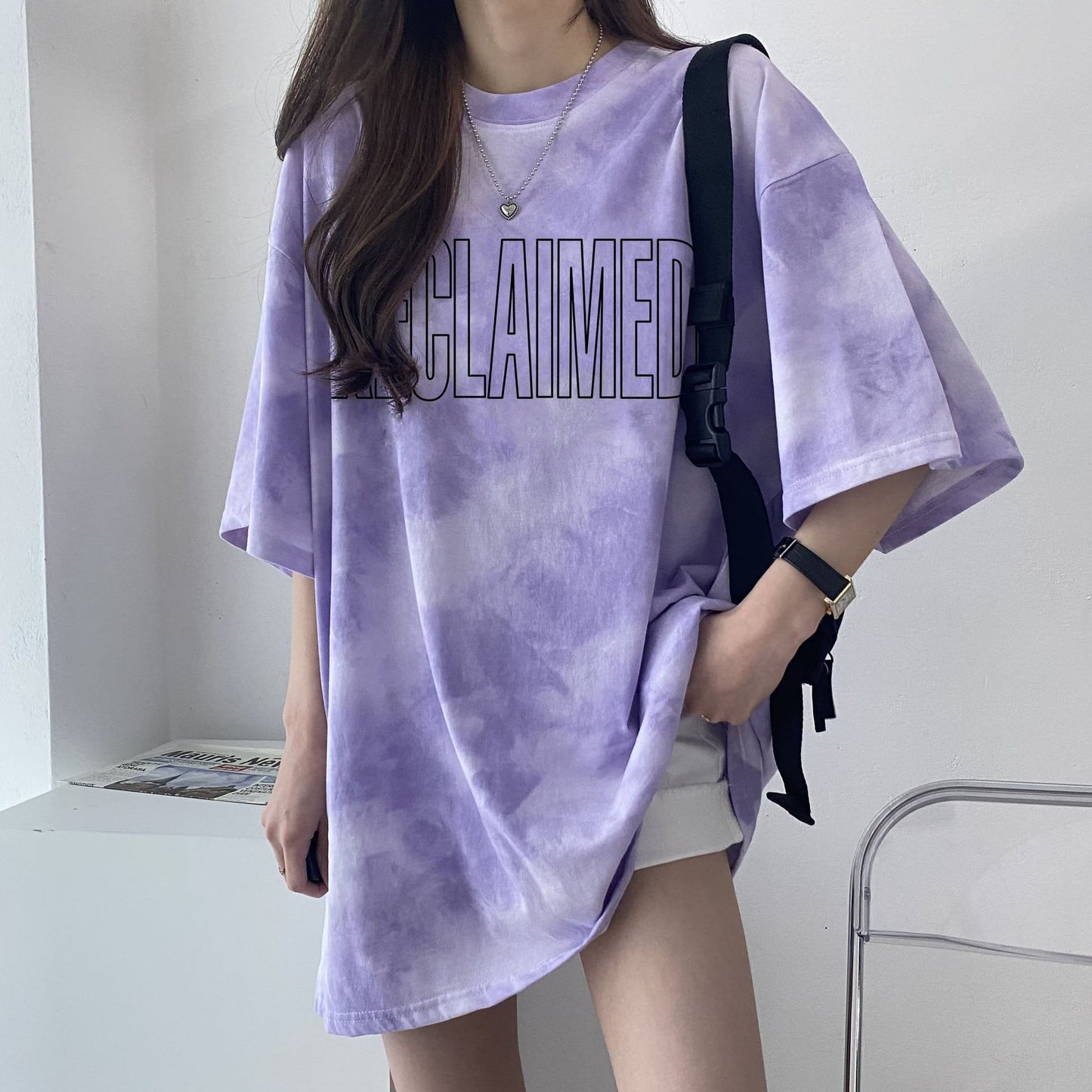 海外トレンド カジュアル 好感度UP 絞り染め 全4色 半袖 Tシャツ <S-9219>