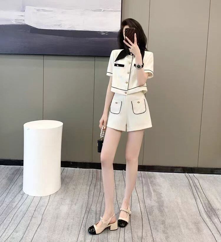 美人度アップ エレガント 絶対流行 上質 半袖Tシャツⅹパンツセット<S-6609>