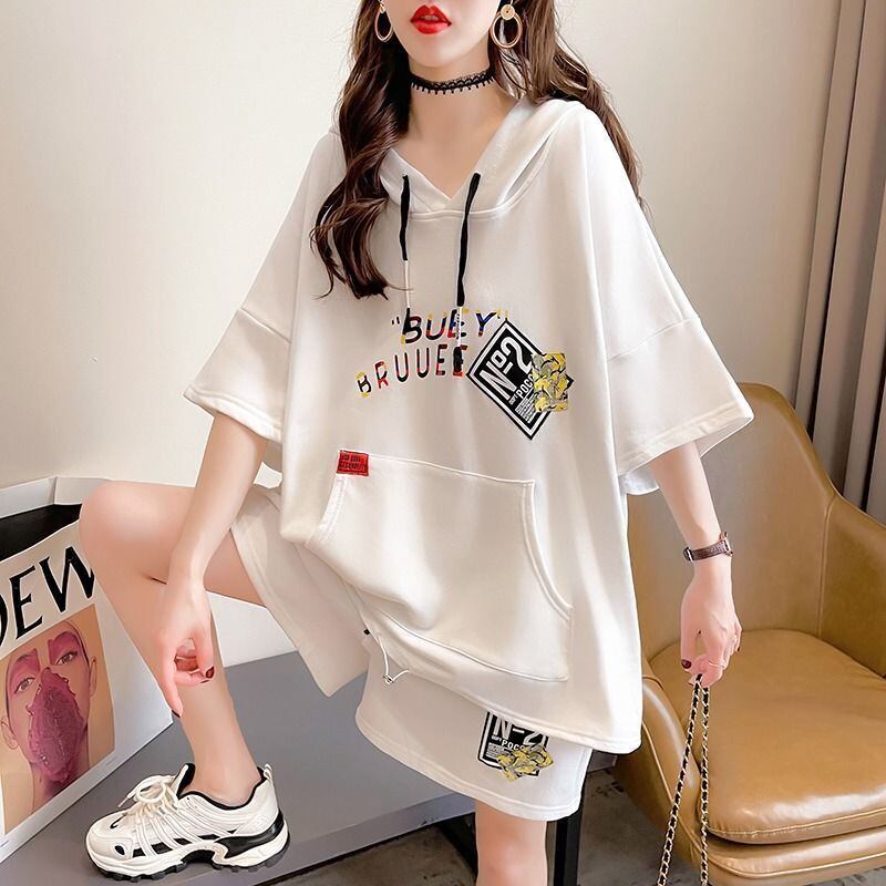 夏に嬉しい機能付き  カジュアル 半袖Ｔシャツⅹパンツセット全2色<S-11282>