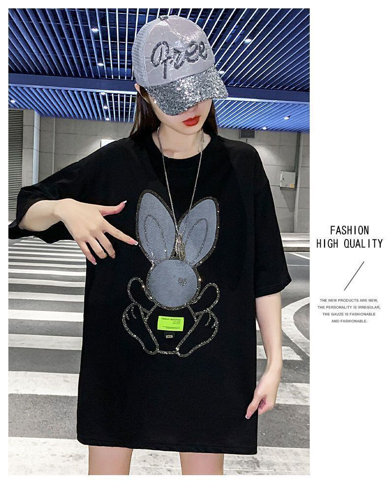 着回し力抜群 ホットダイヤモンド 新作 全2色 半袖Tシャツ カットソー ＜S-8703＞