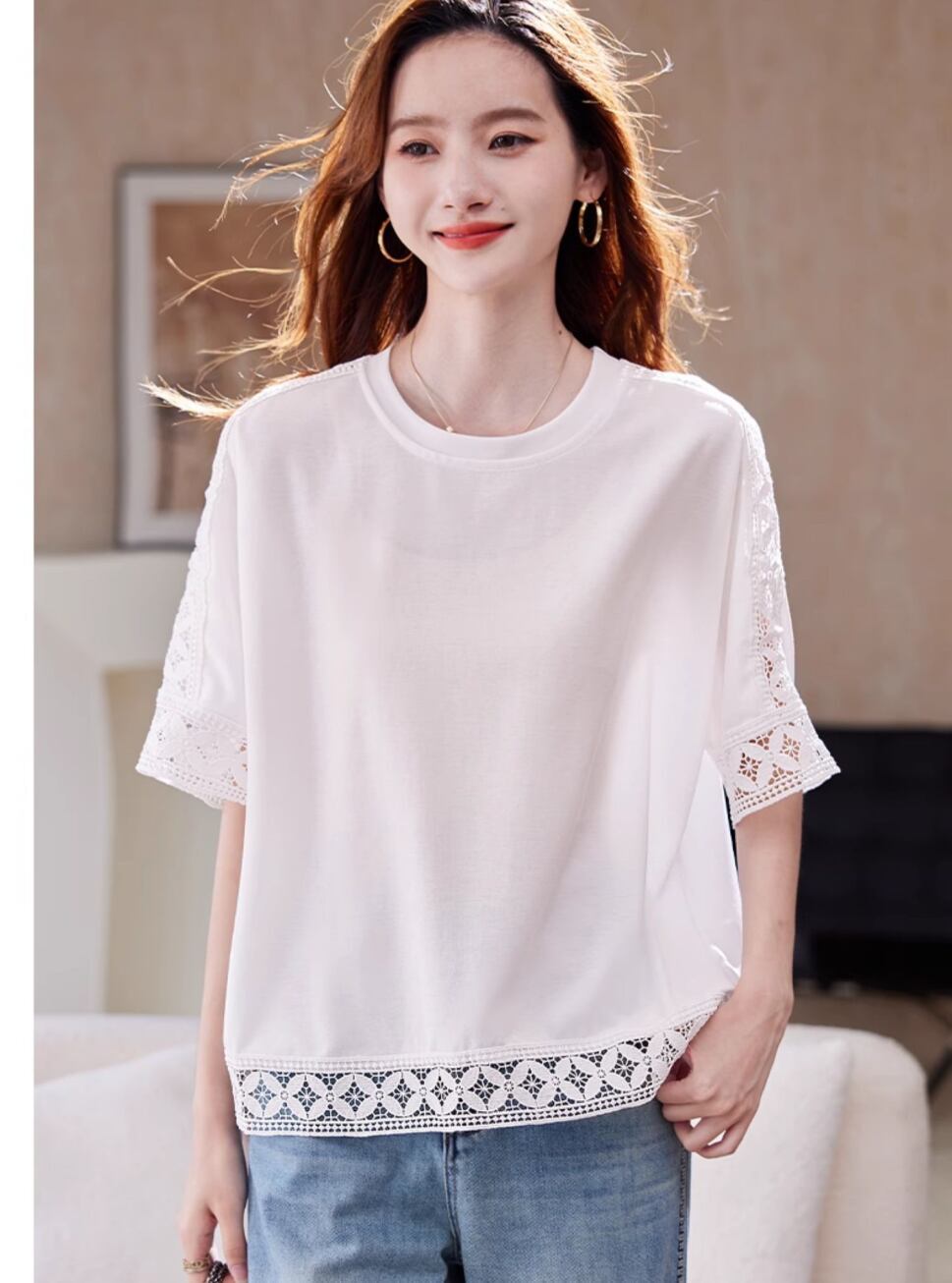 大人可愛い 定番シンプル カジュアル 海外トレンド 好感度UP 半袖 Tシャツ ＜S-11385＞