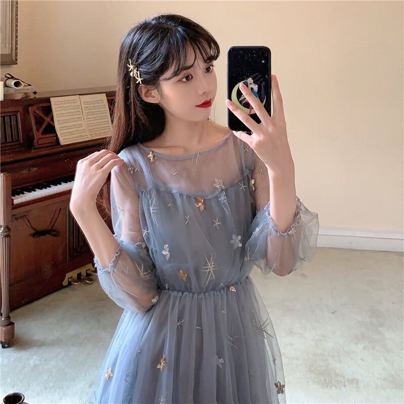 美人度アップ チュール チャーミング 切り替え ワンピース＜S-2896＞