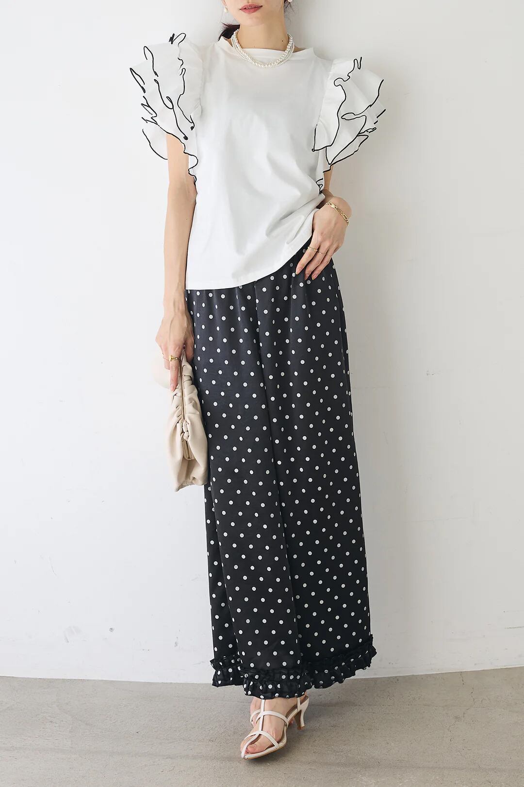 美人度アップ 早い者勝ち 大人可愛い カジュアル 共2色 Tシャツ<S-12149>