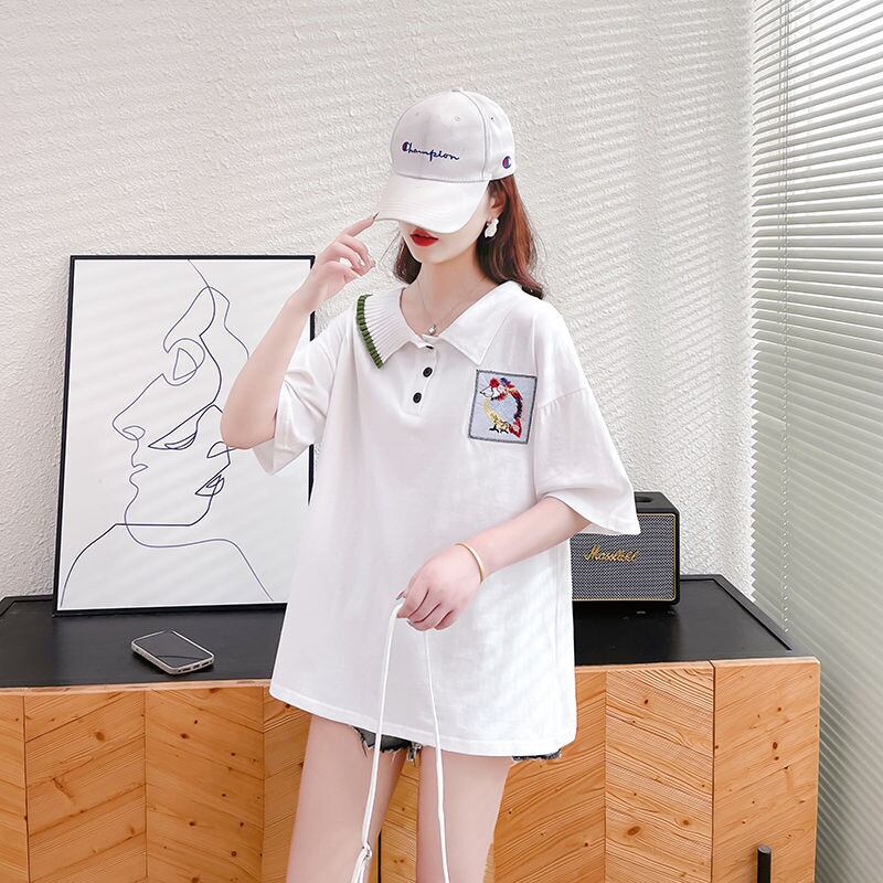 絶対欲しい キュート 定番シンプル 切り替え 全2色 半袖Tシャツ<S-8742>