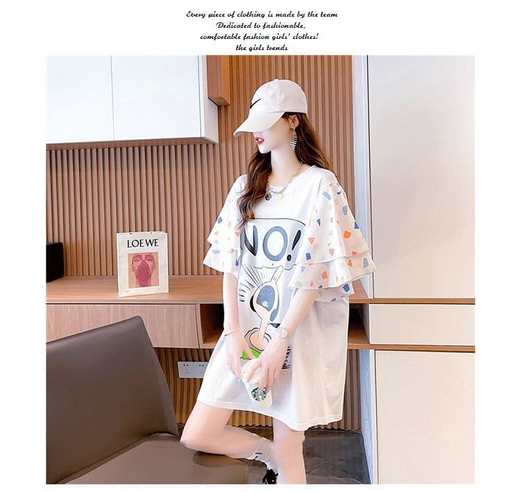 ウエスタンスタイルとデザインのフライングスリーブTシャツ<S-3003>