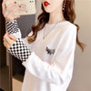 スタイリッシュ 切り替え 一目惚れ プリント Tシャツ カットソー＜S-3675＞