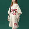 今季トレンド プリント Tシャツ & ショーツ セットアップ S-13235