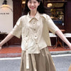 大人可愛い レトロ カジュアル 半袖 シャツ MO-80059