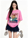 上質 シンプル プリント カジュアル Tシャツ S-13295